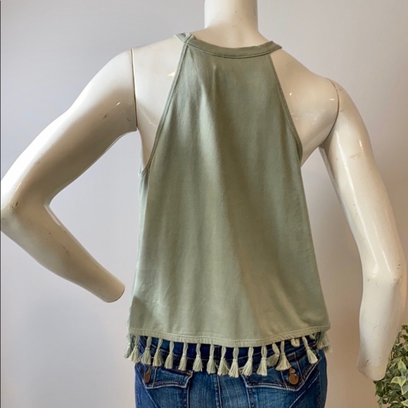 H.I.P Green Tassel Tank - Picture 3 of 5
